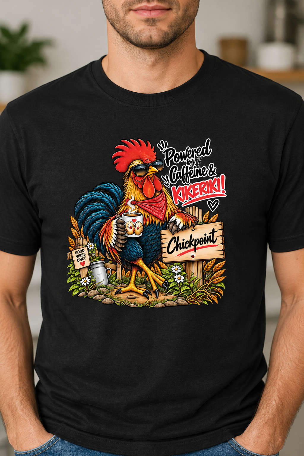 Chickpoint Hahn T-Shirt – Lustiges Hahn-Motiv | Quinni