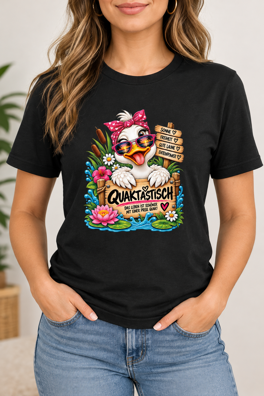 Quaktastisch Ente T-Shirt – Lustiges Enten-Motiv | Quinni